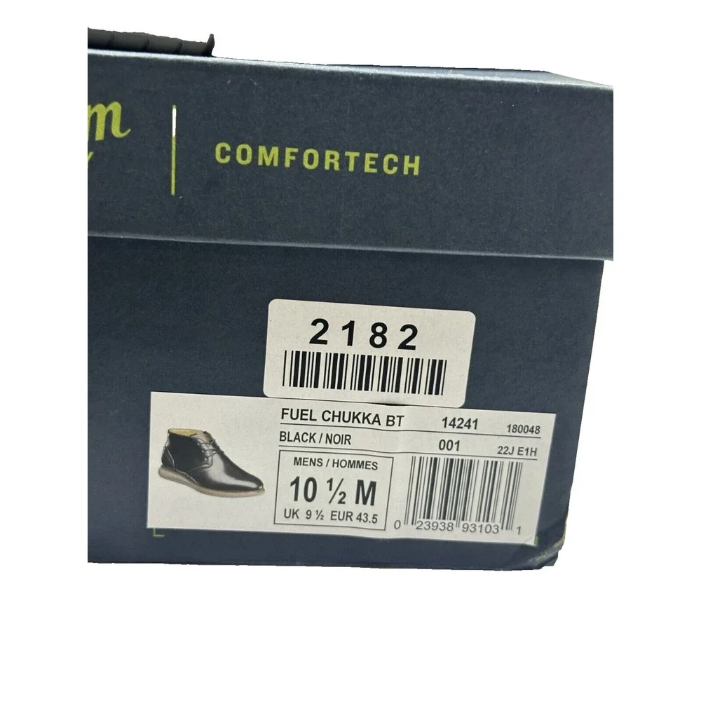Florsheim Men's Fuel Plain Toe Chukka BT Black Boot US 10.5 14241-001 NEW OPN BX